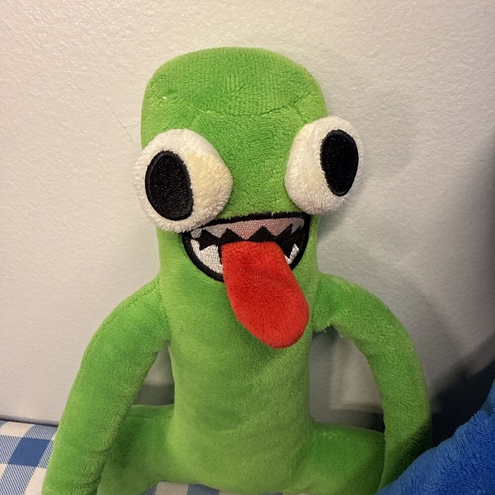 Rainbow Friends Plush Lot of 2, Blue + Green Monsters - Picture 3 of 12